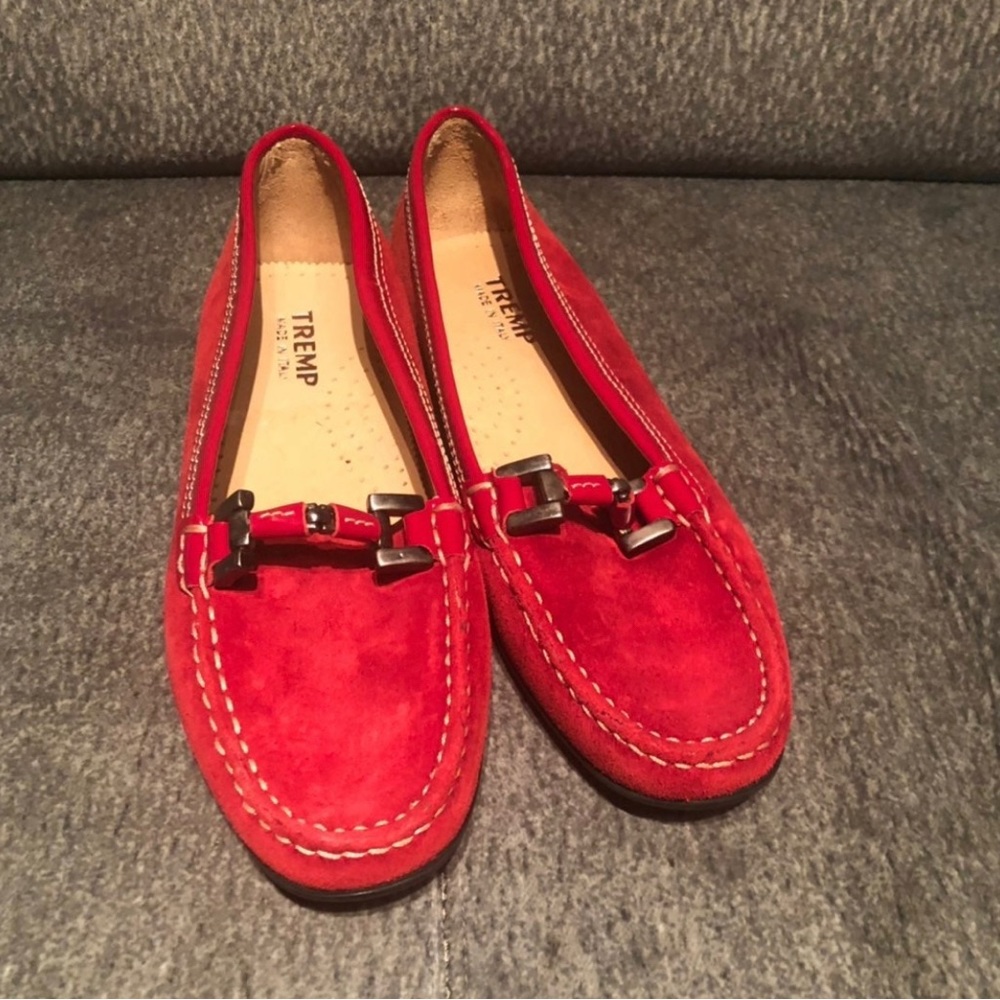 Tremp italy suede moccasin shoes sz 7 new